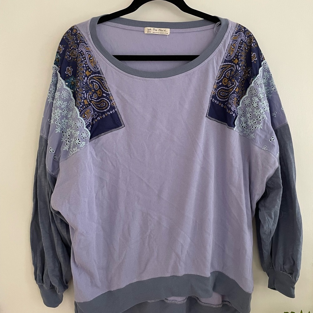 Free People Feelin It Patchwork Top